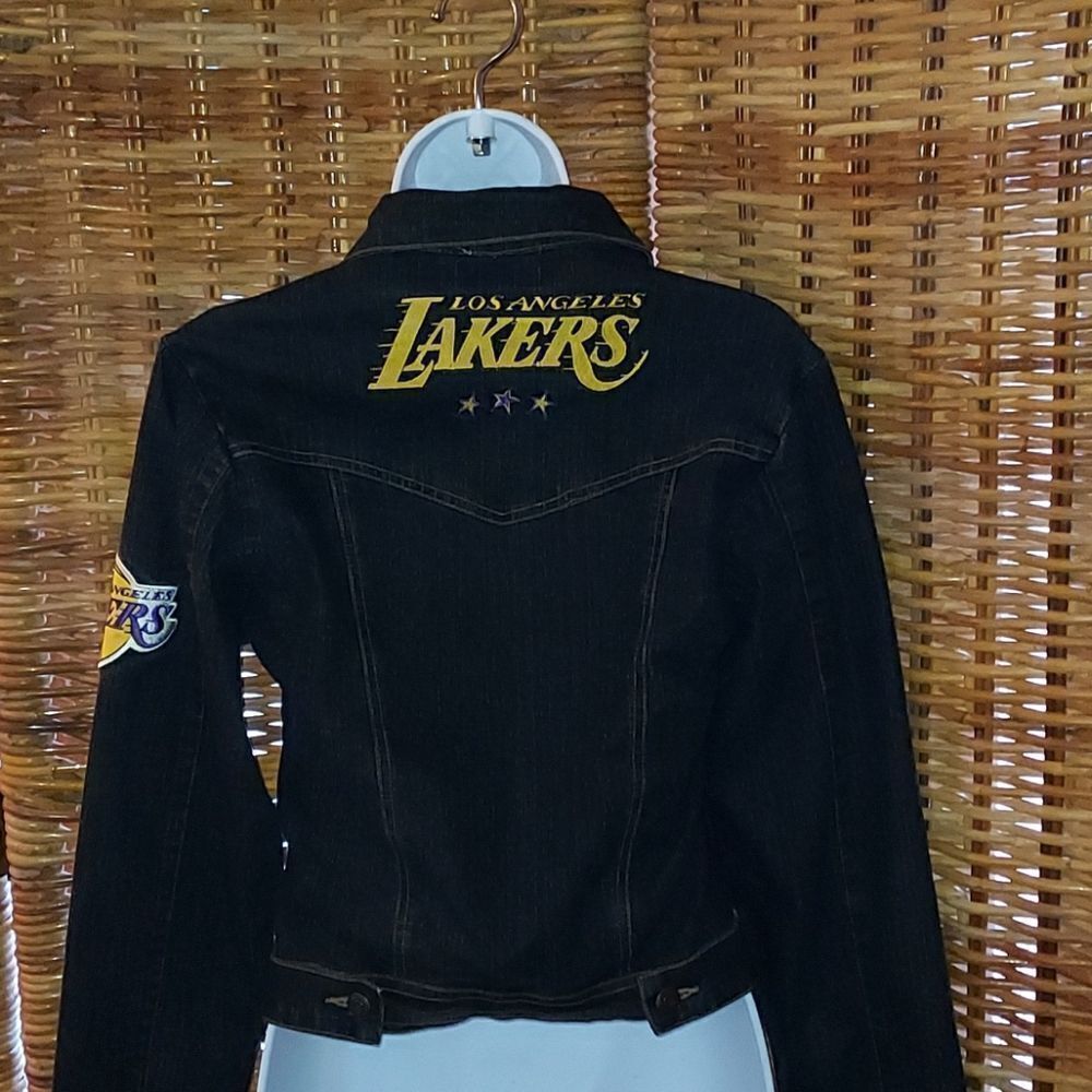 Los Angeles Lakers Denin  Jacket M Stitched